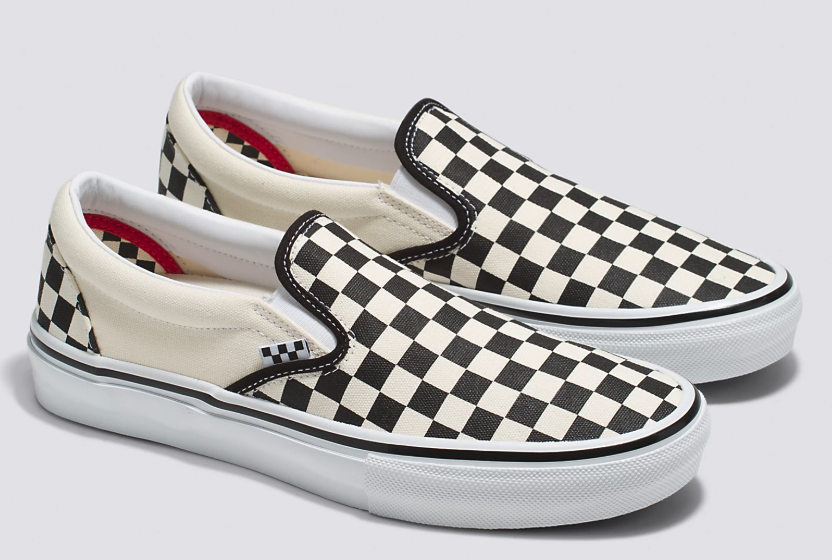 Vans - Skate Slip-On Shoes | Black Off White (Checkerboard  display picture 1