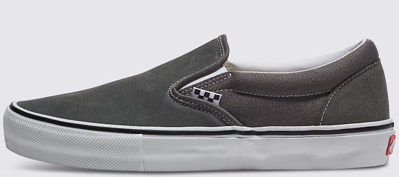 Vans - Skate Slip-On Shoes | Pewter White – Plusskateshop.com