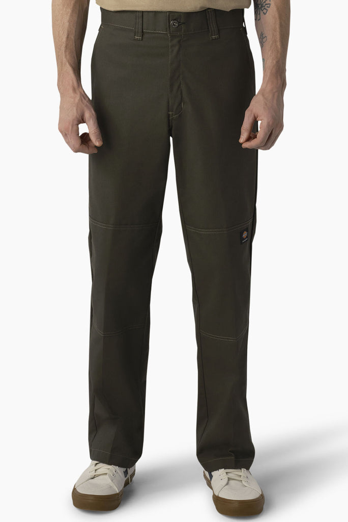 DICKIES OG TWILL DOUBLE KNEE PANT OLIVE GREEN - The Choice Shop