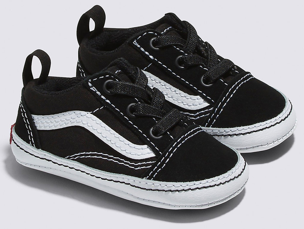 Vans - Infant Old Skool Crib Shoes | Black White – Plusskateshop.com