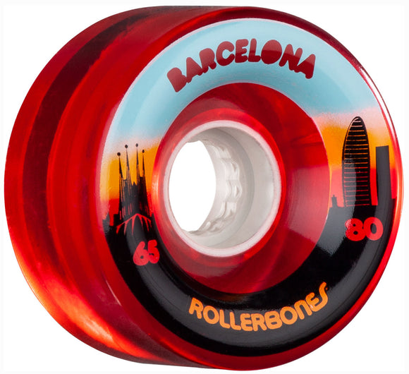 Rollerbones - Barcelona 65mm 80a Wheels | Red (8-Pack)