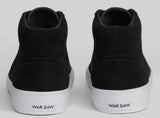 War Saw - Chapter Mid Shoes | Black White (Suede)