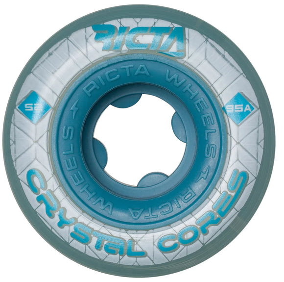 Ricta - Crystal Cores 52mm 95a Wheels | Clear Blue