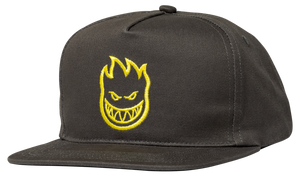 Spitfire - Bighead Snapback Hat | Charcoal Yellow