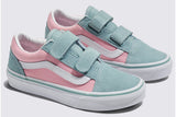 Vans - Kids Old Skool V Shoes | Grey Pink (2-Tone)