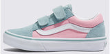 Vans - Kids Old Skool V Shoes | Grey Pink (2-Tone)
