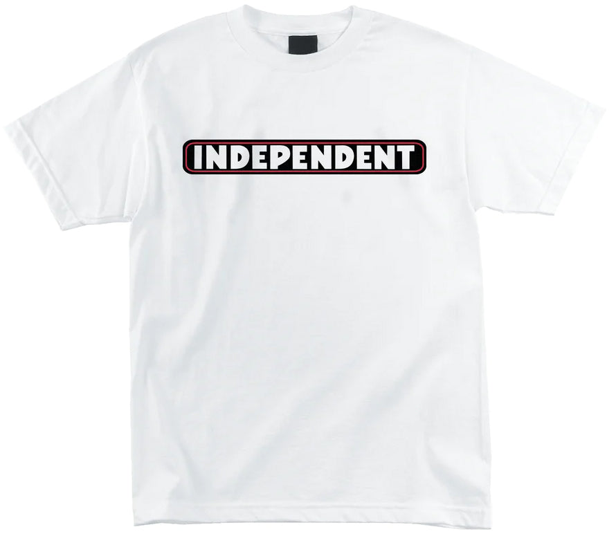 【INDEPENDENT】 Bar Logo T-Shirt - White Independent - Bar Logo Tee | White – Plusskateshop.com