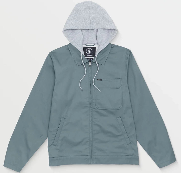 Volcom グレー フード付きパーカー&コーチジャケット VOLCOM ボルコム アウター メンズ ジャケット ジップアップ フーディー