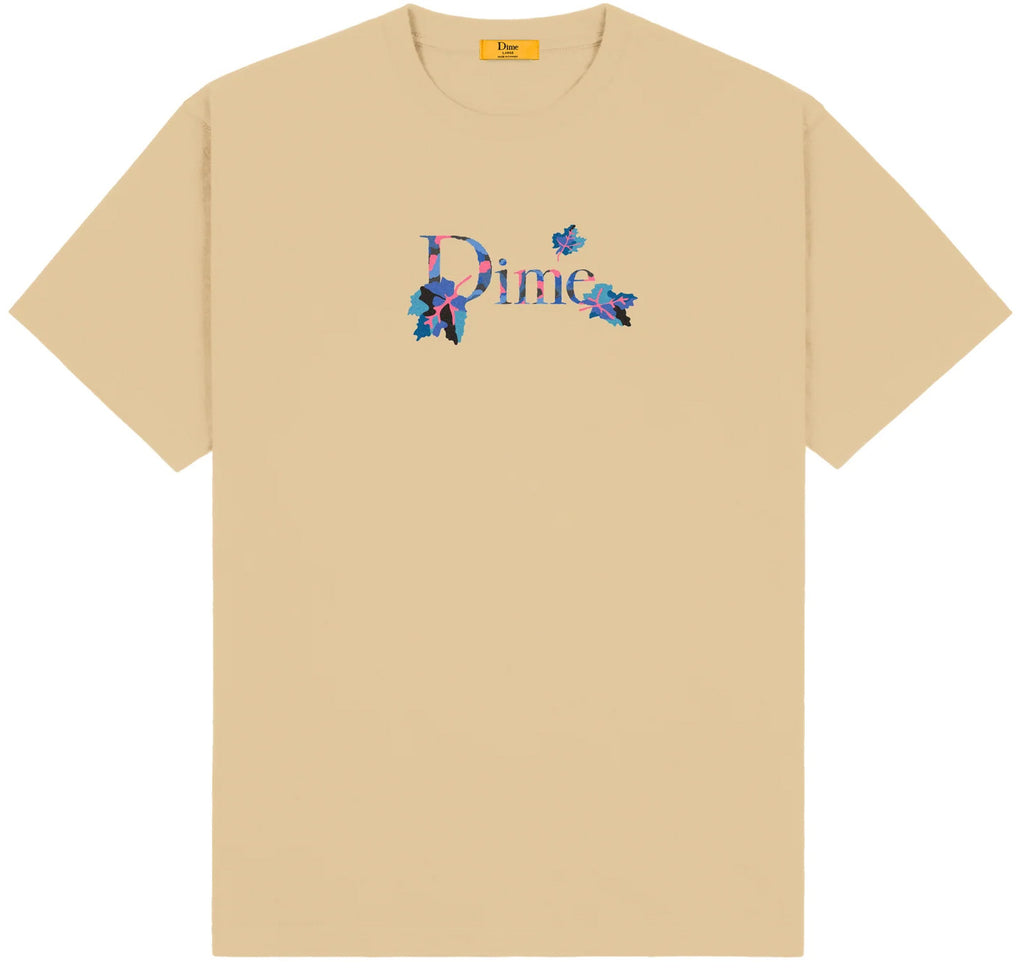 Dime - Classic Leafy Tee | Sand – Plusskateshop.com