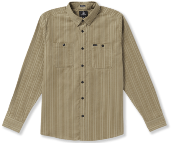 Volcom - Fat Tony Woven L/S Shirt | Khaki