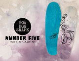 The Heated Wheel - Number 5 90's Egg Shape 9.25" Deck