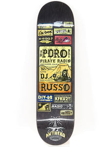 Antihero - Robbie Russo 'Broadcasting' 8.38" Deck | Charcoal Stain
