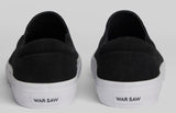 War Saw - Stranger Slip-On Shoes | Black White (Suede)