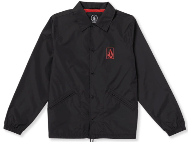 Volcom - Skate Vitals Coaches Jacket | Black Red – Plusskateshop.com