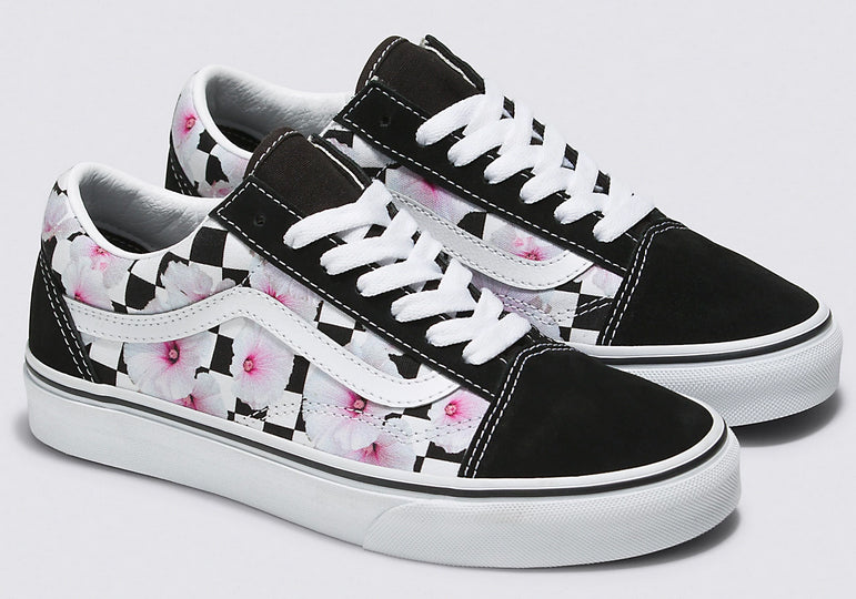 teenagere Smuk mørk Vans - Old Skool Shoes | Black (Hibiscus Check) – PlusSkateshop.com
