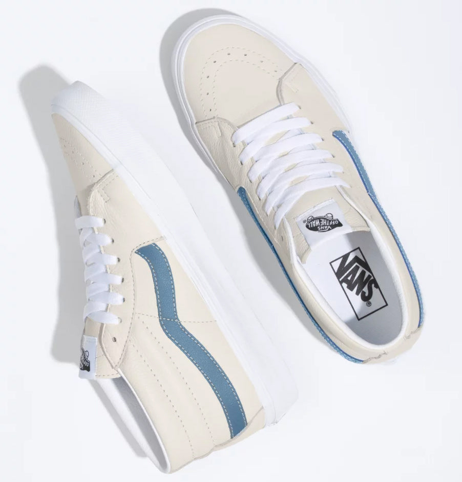 Vans - Sk8-Mid Shoes | True White Blue – PlusSkateshop.com