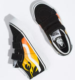 Vans - Kids Mid Skool V Reissue Shoes | Black (Hot Flame)