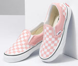 Vans - Kids Classic Slip-On Shoes | Powder Pink (Checkerboard)