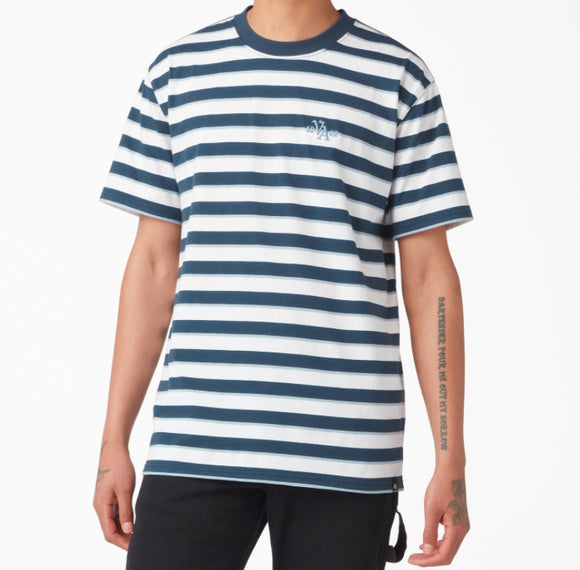 Dickies - Vincent Striped Tee | Air Force Blue