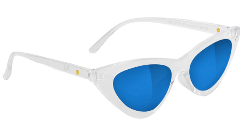 Glassy - Billie Sunglasses | Clear / Blue Lens