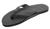 Rainbow - Men's Single Layer Leather Sandals | Black