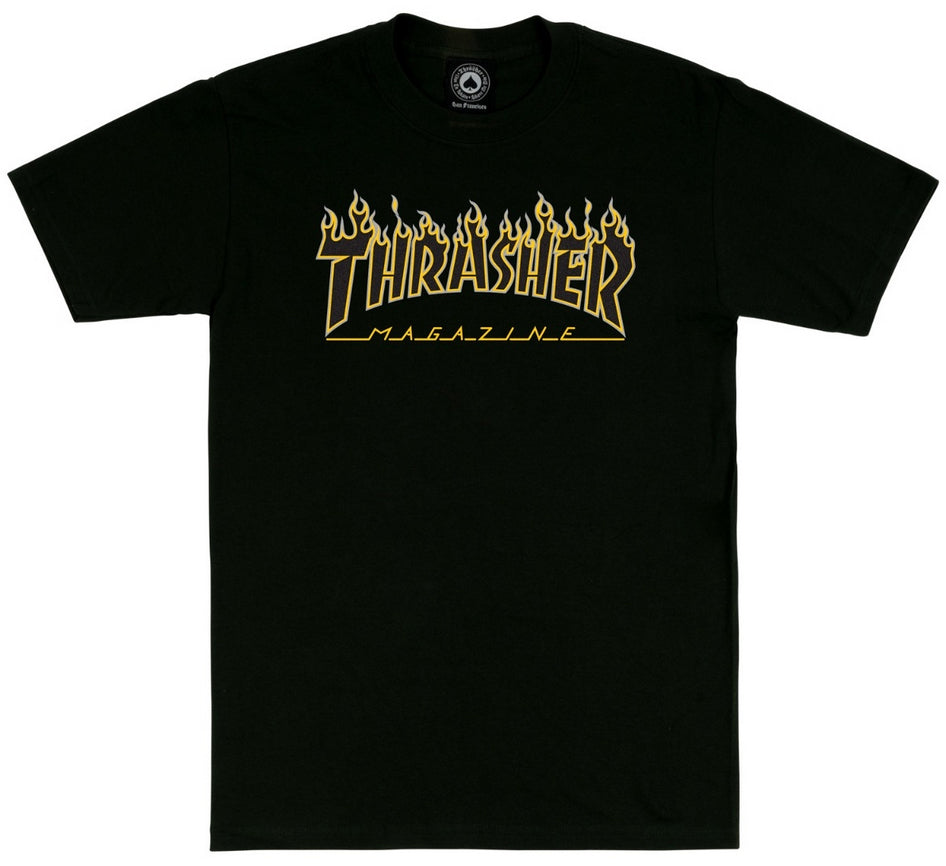  Tシャツ USAファイヤーパターンロゴ ブラック M Thrasher - Flame Tee | Black – Plusskateshop.com
