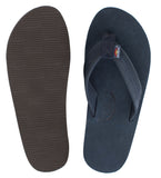 Rainbow - Men's Single Layer Leather Sandals | Navy