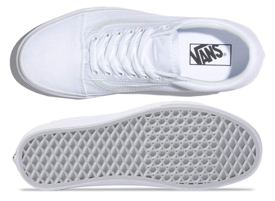 Mondstuk Odysseus Berouw Vans - Old Skool Shoes | True White – PlusSkateshop.com