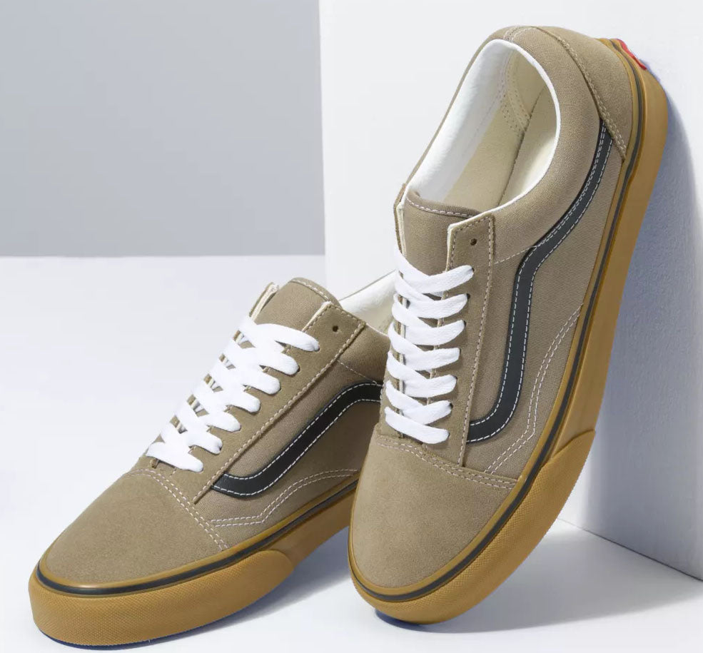 Vans old skool gum sole men's shoes Clearance