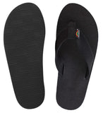Rainbow - Men's Single Layer Hemp Sandals | Black Rasta