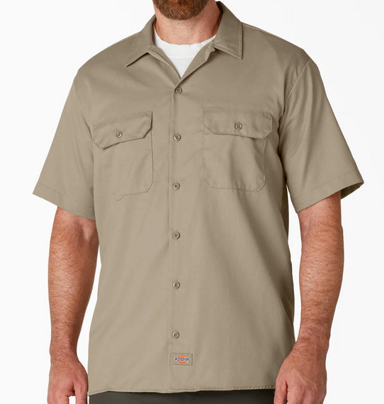 Dickies Short Sleeve Work Shirt - Dark Navy - S - Men