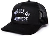 Quiet Life - Middle Of Nowhere Trucker Hat | Black