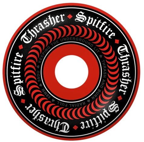 Spitfire - Thrasher Oath F4 Radial Full 58mm 99d Wheels | Red