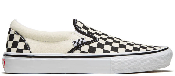 Vans - Skate Slip-On Shoes | Black Off White (Checkerboard)