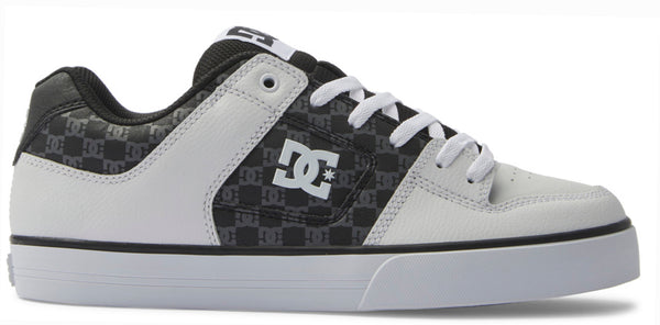 DC Pure Shoes Black White Monogram Plusskateshop