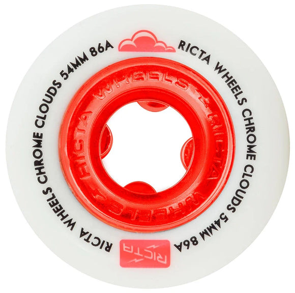 Ricta - Chrome Clouds 54mm 86a Wheels | Red