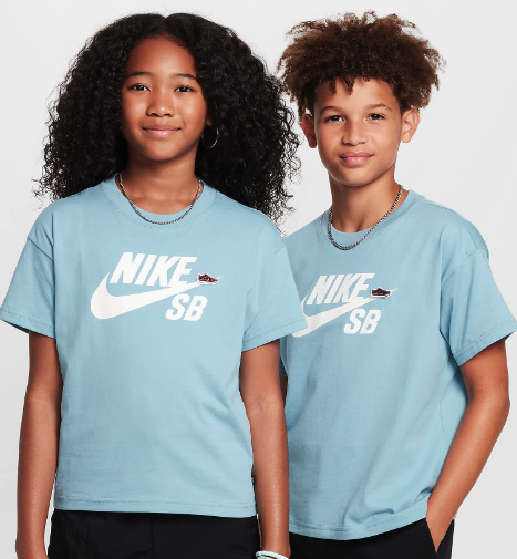 Nike SB - SB Icon Kids Tee | Denim Turquoise