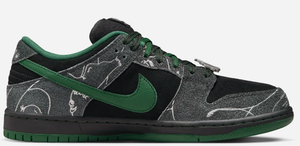 Nike SB - Dunk Low Pro QS Shoes | Black Green (There Skateboards)