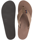 Rainbow - Men's Double Layer Leather Sandals | Dark Brown