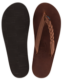 Rainbow - Women's Single Layer Leather Sandals | Redwood (Narrow Braid)