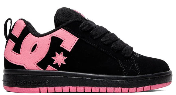 DC - Kid's Court Graffik Shoes | Black Pink