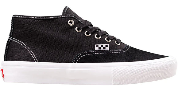 Vans - Skate Authentic Mid Shoes | Black White – Plusskateshop.com