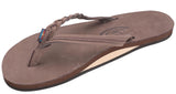 Rainbow - Women's Braidy Single Layer Leather Sandals | Expresso