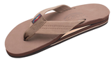 Rainbow - Men's Double Layer Leather Sandals | Dark Brown