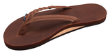 Rainbow - Women's Single Layer Leather Sandals | Redwood (Narrow Braid)