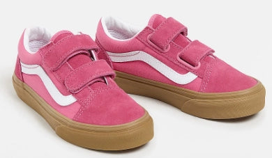 Vans Kids Old Skool V Shoes Pink Gum Plusskateshop