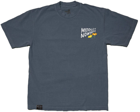 Quiet Life - Lonely Palm 'Middle Of Nowhere' Tee | Dolphin Blue