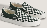 Vans - Classic Slip-On Shoes | Oil Green (Checkerboard)