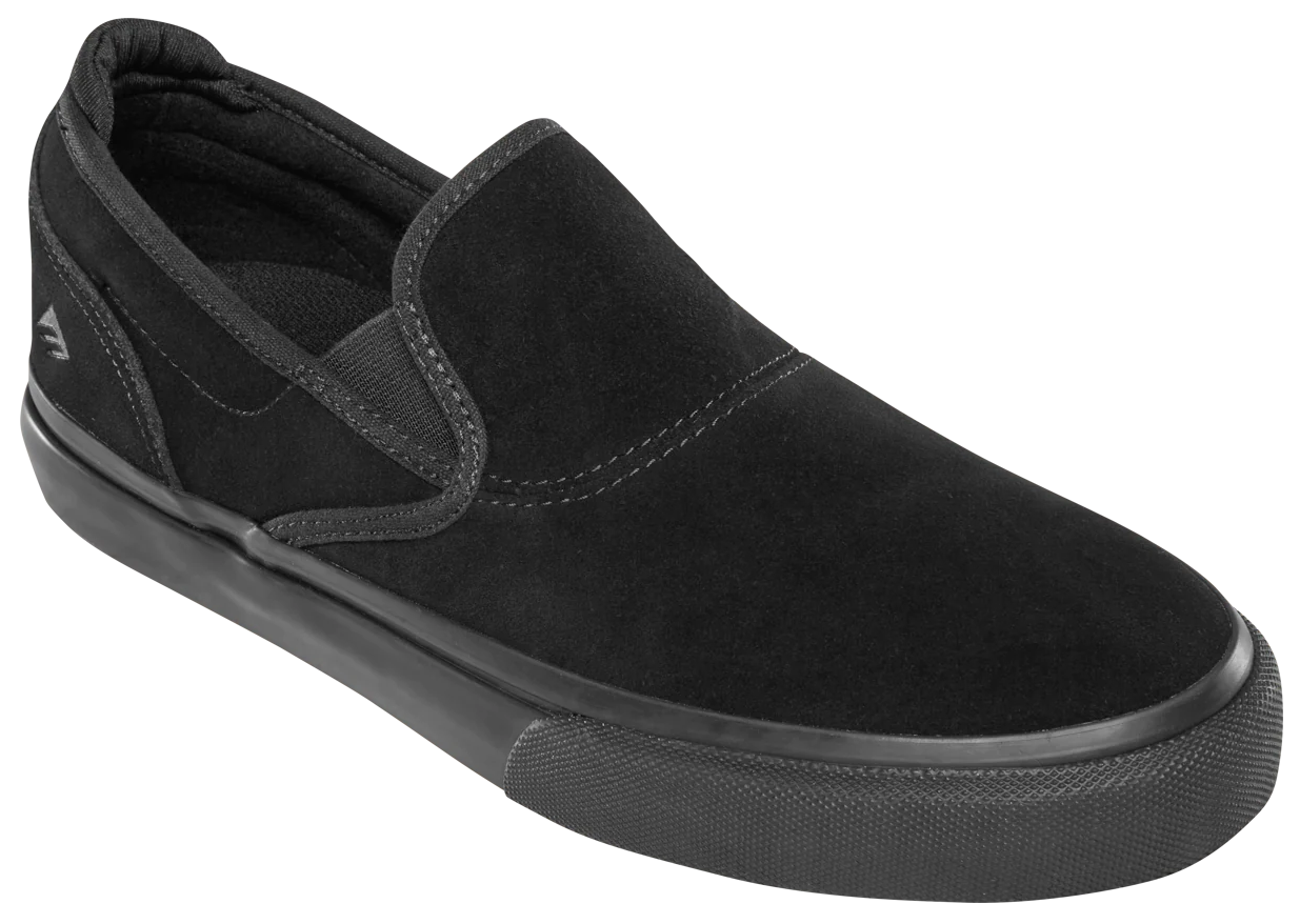 Emerica - Wino G6 Slip-On Shoes | Black Black – Plusskateshop.com