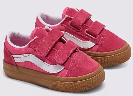 Vans Toddler Old Skool V Shoes Pink Gum Plusskateshop